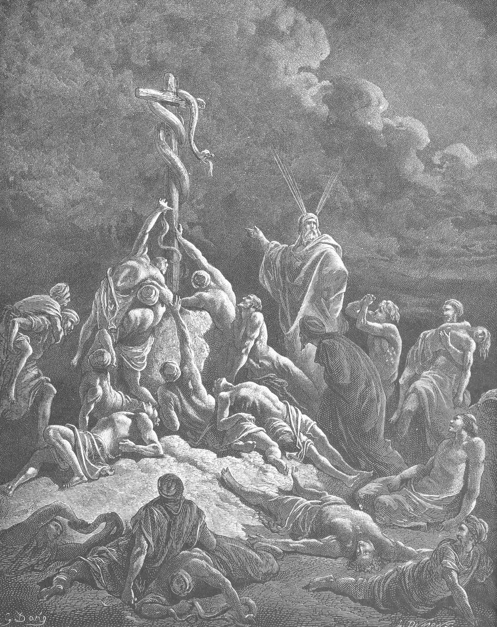 Gustave Doré - The Bronze Serpent (Num. 21:4-9)