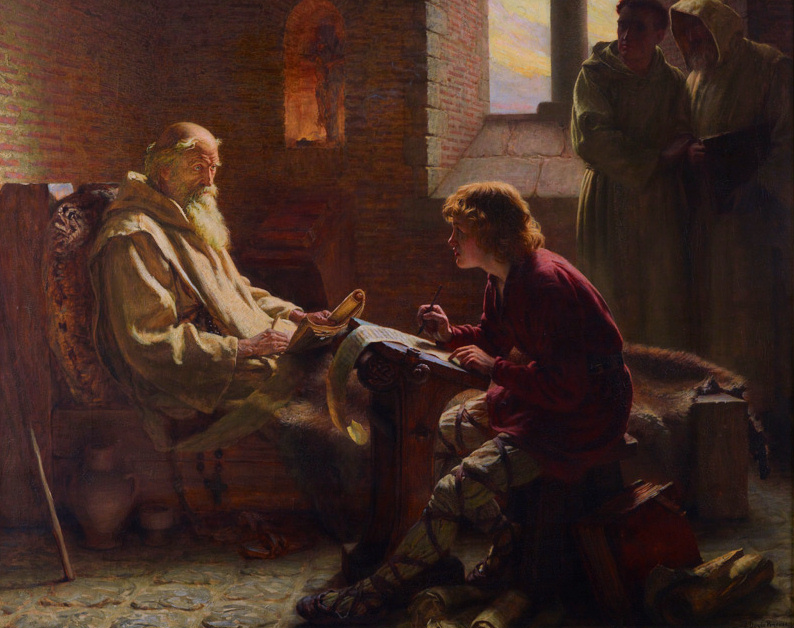 James Doyle Penrose, The Last Chapter (1902) - The Venerable Bede translating the Gospel of John on his deathbed